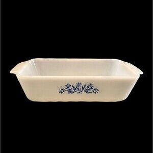 Vintage Anchor Hocking Fire King Blue Cornflower 1 QT. Loaf Baking Pan Dish
